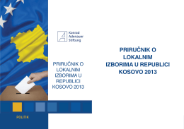 Priručnik o lokalnim izborima u rePublici kosovo 2013