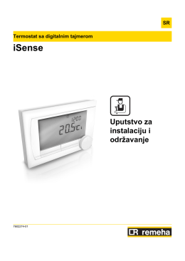 iSense - Uputstvo za instalaciju i održavanje