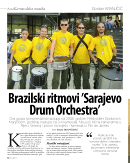 09.2011 intervju magazin AZRA Sarajevo Drum Orchestra