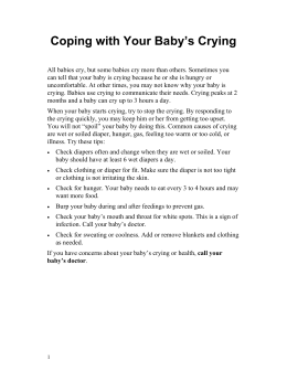 Coping with Your Baby`s Crying - Health Information Translations