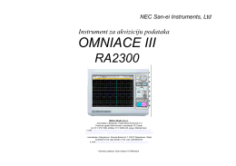 NEC OMNIACE III RA2300 - Analizator-rekorder sa po