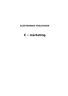 E – marketing