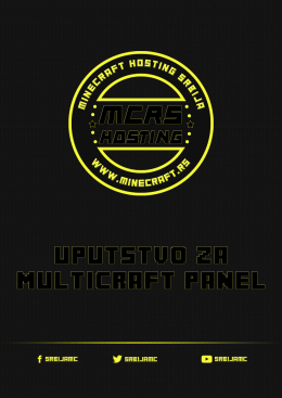 Uputstvo za Multicraft panel