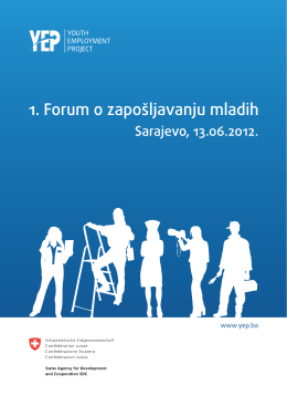 Bilten 1. Foruma o zapošljavanju mladih (Sarajevo, 13.6 - YEP-a