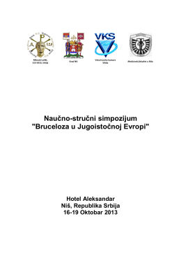 Bruceloza u Jugoistočnoj Evropi - Veterinarski specijalistički institut