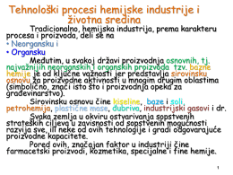 Tehnološki procesi hemijske industrije i životna sredina