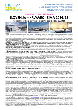 SLOVENIJA – KRVAVEC - ZIMA 2014/15