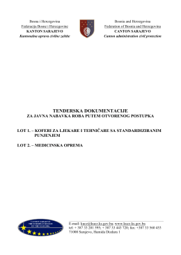 tenderska dokumentacija nabavka_lot 1 koferi za ljekare i tehničare