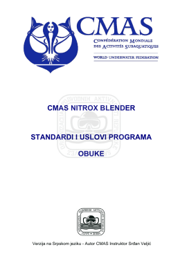 Specijalistički kurs CMAS Nitrox Blender
