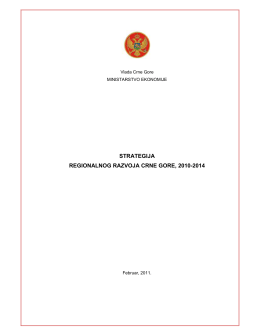 Strategija regionalnog razvoja Crne Gore 2010