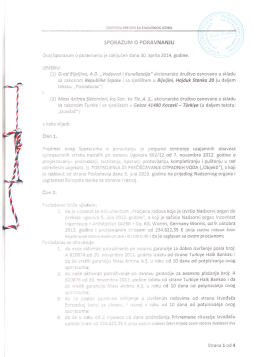 Amicable Settlement Agreement - "Vodovod i kanalizacija" Bijeljina