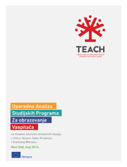 Komparativna analiza studijskih programa TEACH 2014