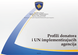 Profili donatora i UN implementirajucih agencija