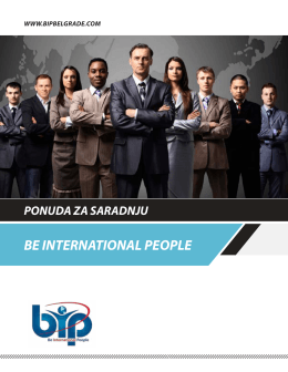 BE INTERNATIONAL PEOPLE