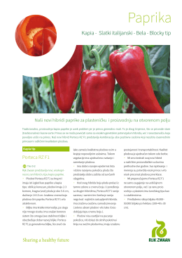 Novi hibridi paprike za plasteničku i proizvodnju na otvorenom polju
