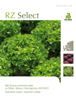 Rijk Zwaan sortiment salate za Srbiju i Bosnu i Hercegovinu 2012