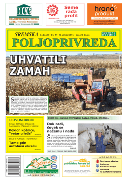 Sremska poljoprivreda broj 49 10. oktobar 2014.