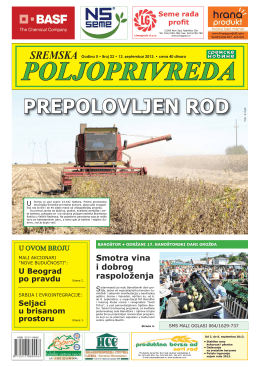 Sremska poljoprivreda broj 23 13. septembar 2013.