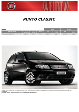 PUNTO CLASSIC - Fiat Automobili Srbija