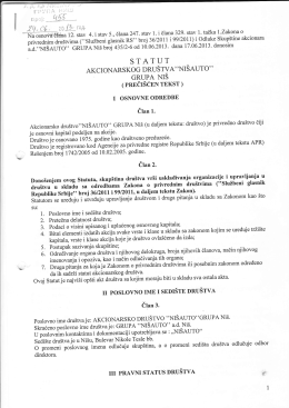 Statut Nišauto a.d. 24.06.2013
