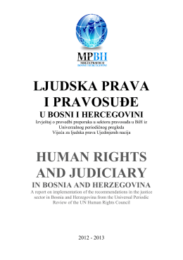 Ljudska prava i pravosuđe u BiH 2012/2013
