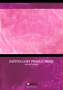 Zaštita LGBT prava u Srbiji / pravna brošura