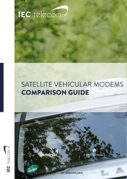 IEC Telecom - Satellite vehicular modems comparison guide