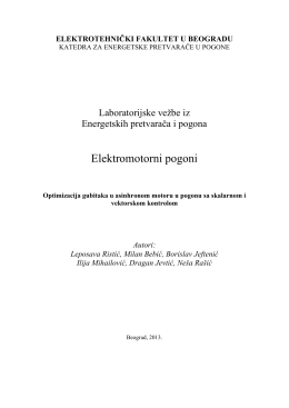 Elektromotorni pogoni - Elektrotehnički fakultet