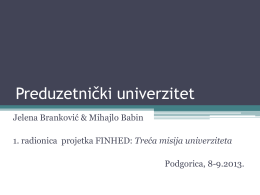 Preduzetnički univerzitet - Jelena Brankovic