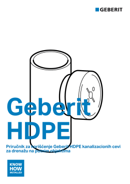 Priručnik za korišćenje Geberit HDPE kanalizacionih cevi za