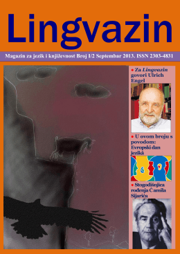Lingvazin I/2, septembar 2013. - Institut za bosanski jezik i