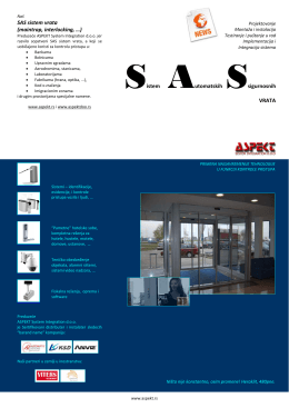 Sistem Automatskih Ssigurnosnih VRATA SAS sistem