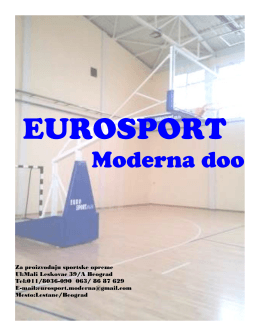 Moderna doo - Eurosport Moderna - Proizvodnja sportske opreme i