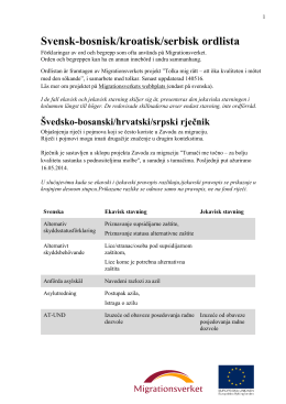 bosnisk/kroatisk/serbisk-svensk ordlistan