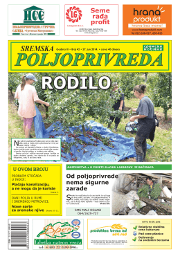 Sremska poljoprivreda broj 42 27. jun 2014.