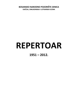 Repertoar 1951-2012