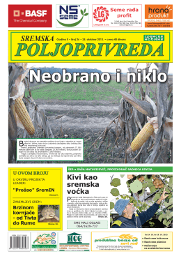 Sremska poljoprivreda broj 26 25. oktobar 2013.