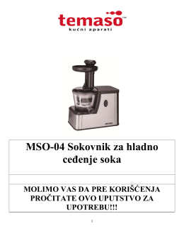 MSO-04 Sokovnik za hladno ceđenje soka