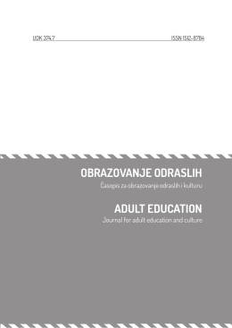 OBRAZOVANJE ODRASLIH ADULT EDUCATION