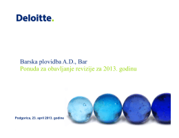 О Deloitte - Montenegro lines