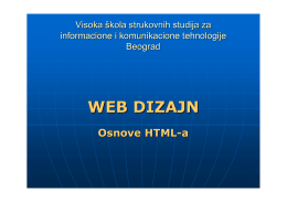 HTML - Visoka ICT škola