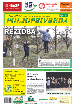 Sremska poljoprivreda broj 12 22. mart 2013.