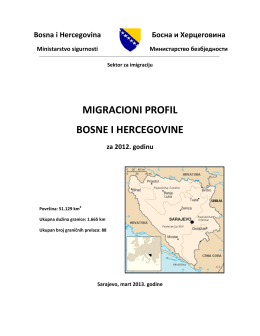 MIGRACIONI PROFIL BOSNE I HERCEGOVINE za 2012