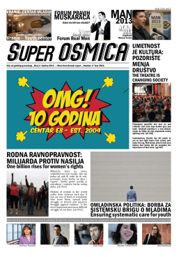 Godišnji izveštaj SUPER OSMICA za 2013. godinu