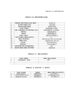 podataka za identifikaciju