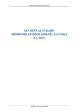 2011 - Hidrometeoroloski zavod Crne Gore