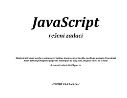 JavaScript - start [kondor.etf.rs]