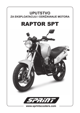 Raptor SPT 350 uputstvo.indd - SPRINT Skuteri