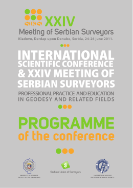 program Konferencije - Sabor geodeta Srbije
