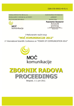 zbornik radova proceedings - POWERCOMM 2014 ZAKLJUČCI I
